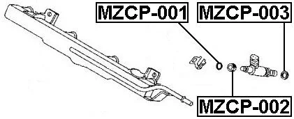 Komplet uszczelek wtryskiwacza paliwa -MAZDA- 857413252 ,857413253, 857413257