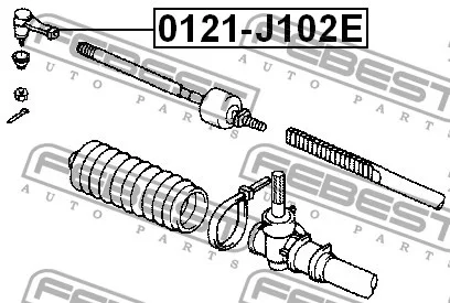 Końcówka kierownicza DAIHATSU - [0121-J102E](45046-87401)