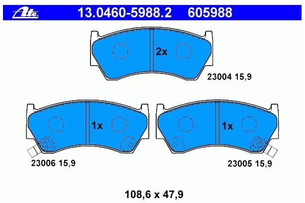 Klocki hamulcowe NISSAN SUZUKI - [13.0460-5988.2]+ABS