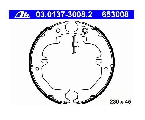 Szczęki hamulca ręcznego TOYOTA [03.0137-3008.2]