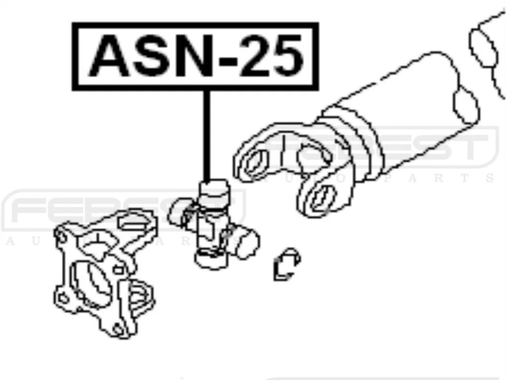 Krzyżak wału napędowegotylnego NISSAN - [ASN-25] (32x101) 