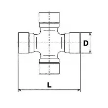  Krzyżak wału napędowego MITSUBISHI - [61-0606] (25x63,80) przedni