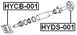 Łącznik elastyczny wału napędowego - HYUNDAI KIA - [HYDS-001](49190-26000,#49300­-2E050)