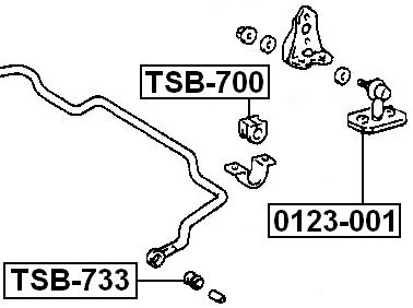 Łącznik stabilizatora LEXUS TOYOTA - [0123-001] (48802-60120,48802-60050)