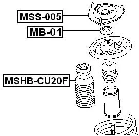 Łożysko górnego mocowania MITSUBISHI - [ AD-MS-001] 05085458AA , MR272946  PRZÓD 