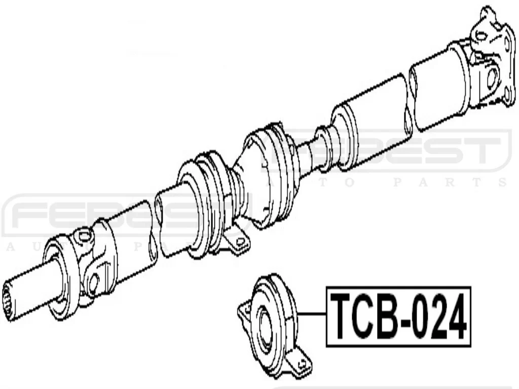 Łożysko podpory wału napędowego - LEXUS - [TCB-024](37230-59015,3723059015) 