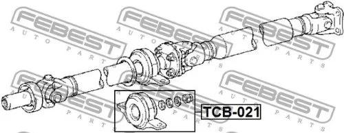 Łożysko podpory wału napędowego - LEXUS - [TCB-021](37230-39055,3723039055) 