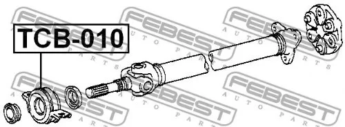 Łożysko podpory wału napędowego - LEXUS - [TCB-010] 37230­-50030,37230­50030