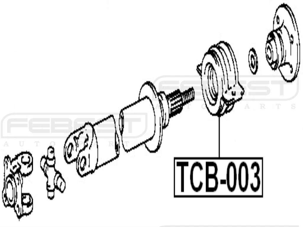 Łożysko podpory wału napędowego - TOYOTA - [NLW-TY-002] 37230-26020