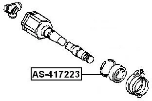 Łożysko pośrednie półosi LEXUS TOYOTA [AS-417223] (90363-41002,90363­-41003)(41X72X23)