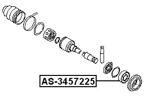Łożysko pośrednie półosi INFINITI NISSAN [AS-3457225](39774-10E02) (34.5X72X25)