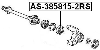 Łożysko pośrednie półosi HONDA [AS-385815-2RS]  91057SH3008 (38X58X15)