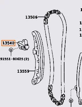 Napinacz łańcucha rozrządu TOYOTA - [70R2003]