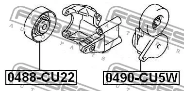 Napinacz paska alternatora MITSUBISHI -[0490-CU5W](MN149179)