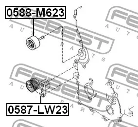 Napinacz paska wielorowkowego MAZDA [0587-LW23](LF17-15-980)