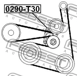 Napinacz paska wielorowkowego NISSAN - [0290-T30](11955-6N20C,11955-8J00A)