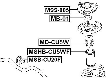 Odbój amortyzatora przód  MITSUBISHI - [MD-CU5W](MR961189 )