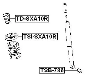 Odbój sprężyny tylnej TOYOTA -[TD-SXA10R] (48306-42040,4830642040) RAV I