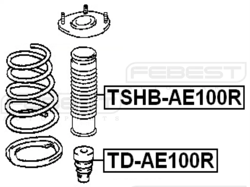 Osłona amortyzatora tył TOYOTA - [TSHB-AE100R] (48559-12090)