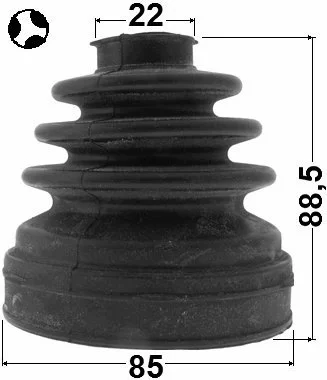 Osłona przegubu wewn. LEWY kpl. MAZDA - [0515-BK23LHT]   GG46-25-600 85X88.5X22