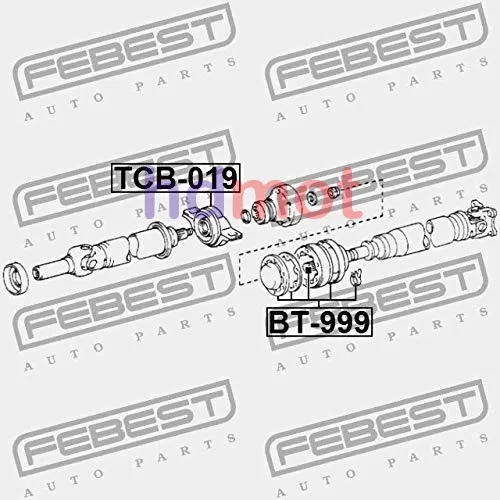 Osłona wału napędowego zestaw - TOYOTA - [BT-999] 04373-12010 , 0437312010