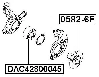 Piasta koła przód MAZDA -[0582-6F](GR1A-33-061)