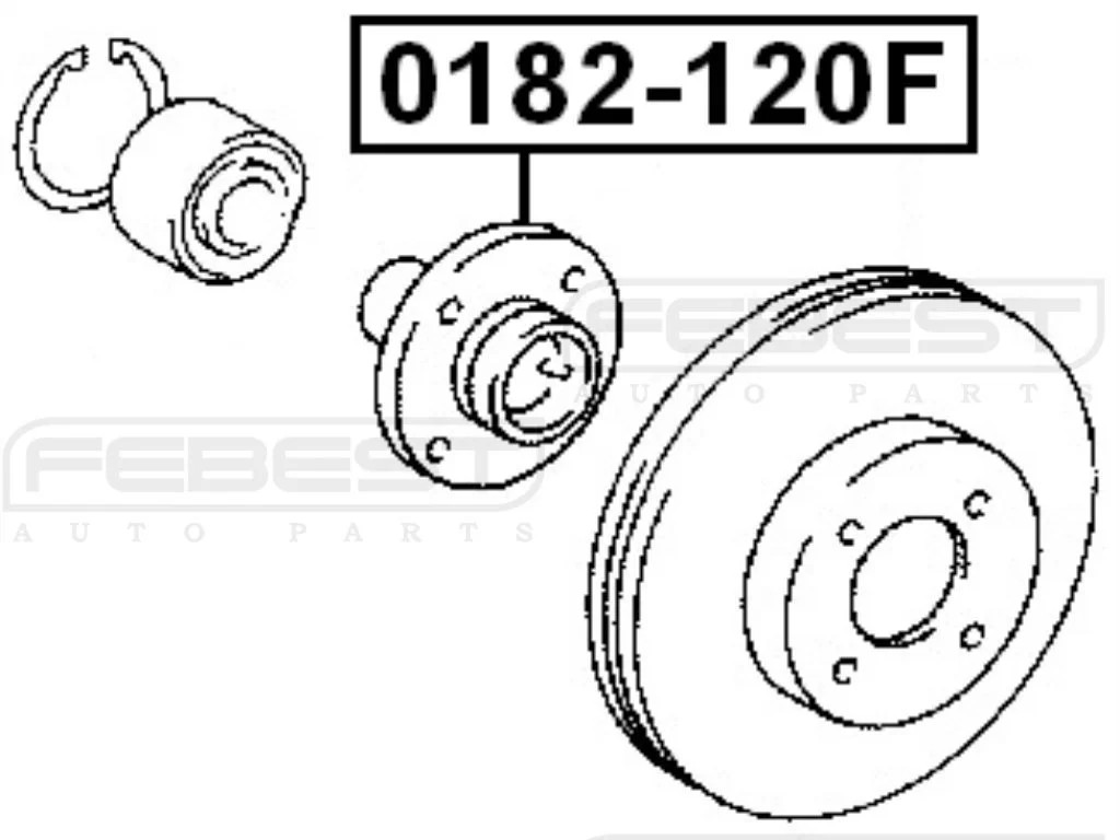 Piasta koła przód TOYOTA - [0182-120F] 43502-02060 , 4350202060 