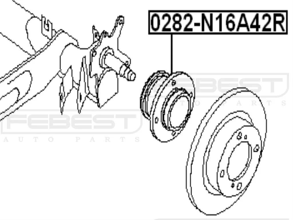 Piasta koła tył NISSAN - [0282-N16A42R] (43200-BM500) (+ABS) ALMERA N16 UK