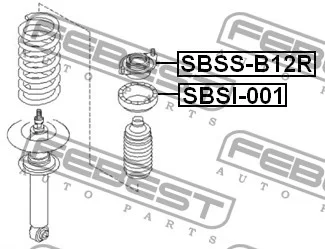 Podkładka górna sprężyny tył  SUBARU - [SBSI-001](20375-AE000) tył