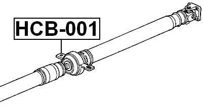 Podpora wału z łożyskiem HONDA  [HCB-001] (40100S9AE01,40100SJE013,40100S9AJ01)