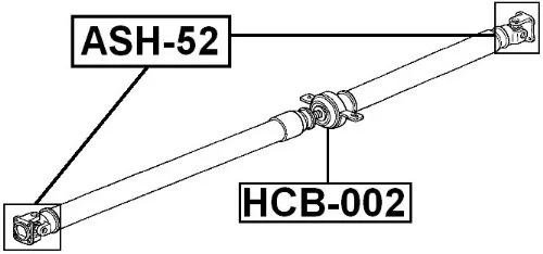 Podpora wału z łożyskiem HONDA  [HCB-002] (40520S10003,40100S10A01,40100SXSA01,)