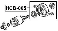 Podpora wału z łożyskiem HONDA  [HCB-005] (40520-SR7-J01, 40520SR7J01)