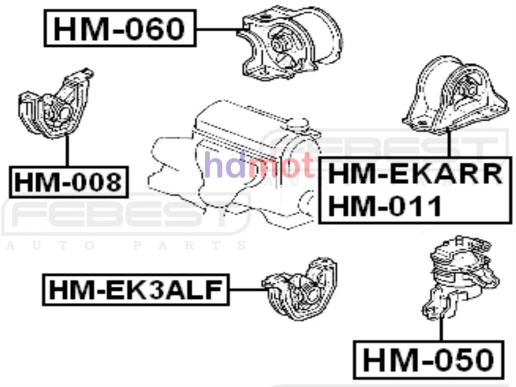 Poduszka przednia prawa - HONDA  [ZPS-HD-063 ] 50841-SR3-984 ,50841SR3984 AT CVT