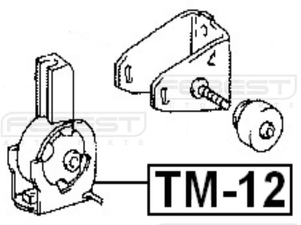 Poduszka przednia TOYOTA - [TM-12] 12361-0D080 , 12361-0D090 , 12361-0D030 , 12361-0D110