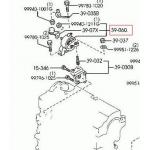 Poduszka silnika przednia górna prawa - MAZDA  [GE6R-39-060D]