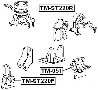 Poduszka silnika prawa TOYOTA -[ZPS-TY-081 ] 12305-74191