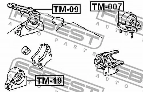 Poduszka silnika prawa TOYOTA -[TM-09] (12305-11060)