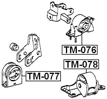 Poduszka silnika przód - TOYOTA [TM-077](12361‑74410 12361-74350) ATM