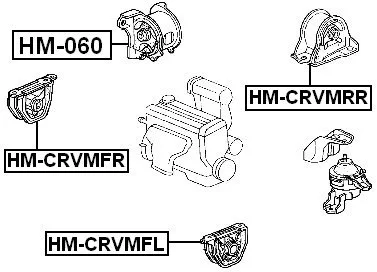 Poduszka silnika tył - HONDA [HM-CRVMRR] 50810-­ST7-000, 50810ST7000  MT