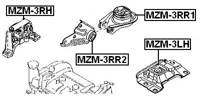 Poduszka silnika tył MAZDA -[ZPS-MZ-005F] BP4S-39-040B