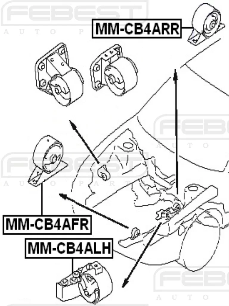 Poduszka silnika tył - MITSUBISHI [MM-CB4ARR] MB691238