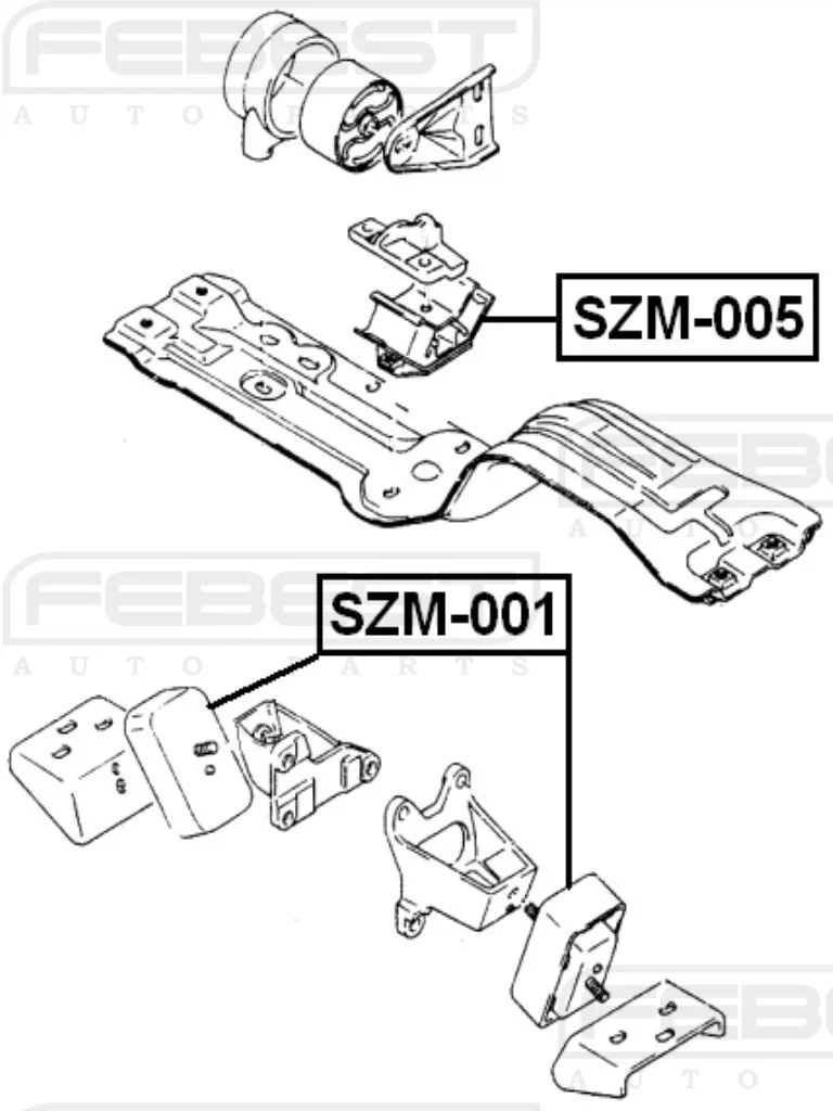 Poduszka silnika tył SUZUKI [SZM-013] 11710-81A01