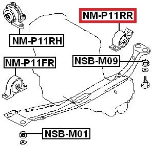 Poduszka silnika tylna - NISSAN [ZPS-NS-082](11320-2F020) PRIMERA