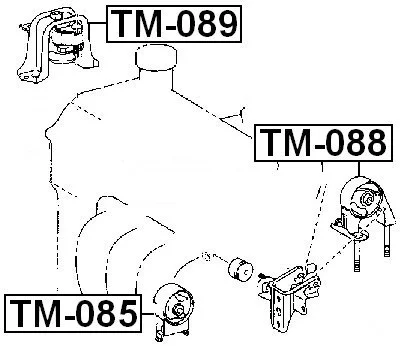 Poduszka silnika tylna TOYOTA - [ZPS-TY-037] 12371-21020,1237121020