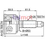 Przegub kpl. HONDA - [0310-057](44014-S9A-010 44014-S9A-020) (-ABS) 32x63x28