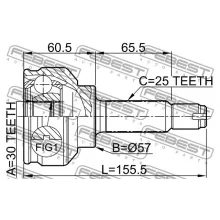  Przegub kpl. MITSUBISHI - [0410-CS3A](MR580575) 30x57x25