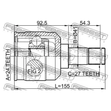  Przegub kpl. MITSUBISHI - [0411-EA](#MN171196 MR336586) 24x41x27