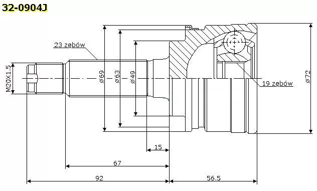 Przegub kpl. SUZUKI - [32-0904J]