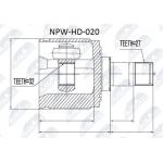 Przegub wewnętrzny kpl. HONDA- [NPW-HD-020] PRAWY 32/40/27
