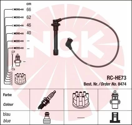 Przewody zapłonowe kpl. HONDA - [RC-HE73]